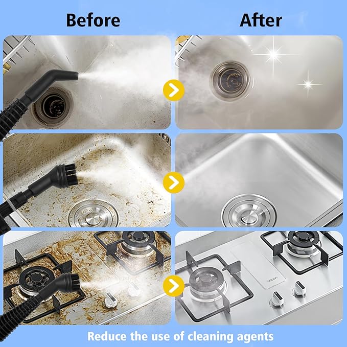 High temperature steam cleaner, suitable for household multi-purpose handheld design. Efficient and fast cleaning, healthier, durable high-end pump.