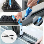 Crevice Cleaning Brush, Hard Bristle Crevice Cleaning Brushes, 3 in 1 Cleaning Brushes for Household Use Multifunctional Gap Cleaning Brush for Bathroom Kitchen Window Groove Corner Small Spaces