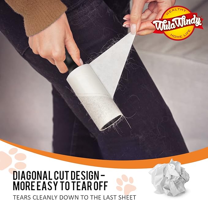 Lint Roller, Lint Roller for Pet Hair, Extra Sticky Lint Rollers Pet Hair Remover for Clothes, Work Great on Pet Hair Value Pack (2 Pack)