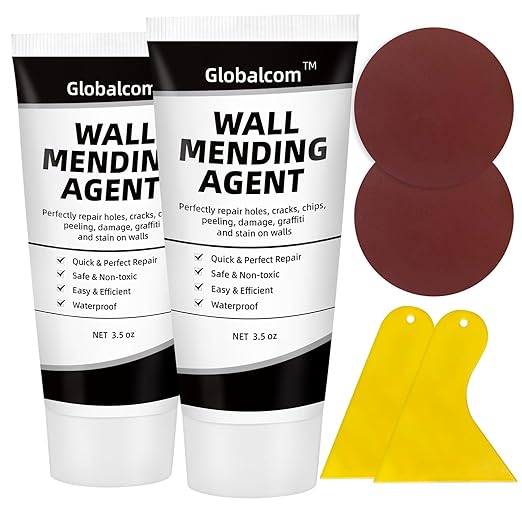 Drywall Repair Kit, Spackle Wall Repair Kit Drywall Putty for Filling Holes and Creak Damage Drywall Patch Nail Hole Filler for Walls Quick and Easy Solution