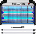 Indoor Electric Bug Zapper, 2800V Powerful Flying Insect Mosquito Killer w/ 20W Blue Light Attract, Plug-in Pest Control Machine for Moth, Fruit Fly, Fungus Gnat, Garage Bug Catcher/Eliminator/Trap