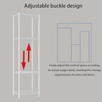 REGILLER 6 Wire Shelving Steel Storage Rack Adjustable Unit Shelves for Laundry Bathroom Kitchen Pantry Closet (16.7L x 11.9W x 64H, White)