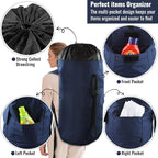 Laundry Bag Backpack, 125L Extra Large Travel Laundry Bags with Shoulder Straps, Adjustable & Extendable Design, Laundry Hamper Bag with 3 Pockets for Laundromat, College, Travel, Camping