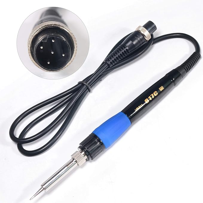 YIHUA 936A II Soldering Iron Station Kit, 65W with Intelligent Working Light. Easily Adjustable from 392℉～896℉. With Plug-in Iron Handle, a Solder Iron Stand, Solder Wire & 5 extra Solder Tips.
