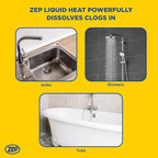 Zep Liquid Heat Hair and Grease Clog Dissolver Gel - 64 oz (Case of 6) ZULHG64 - Professional Strength Formula