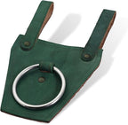 Armory Replicas - Ring Leather Universal O-Ring Medieval Style Axe Holder Belt Frog - Hand Crafted Genuine Leather Costume Weapon Holster Holder