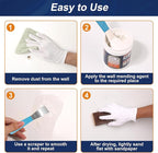 Drywall Repair Kit 8.8OZ Spackle Wall Repair Kit with Scraper Sanding Pad to Quick Fix Wall Surface Holes and Creak Damage Wall Mending Agent for Home Wall Putty Plaster Dent Wood Scratch Repair