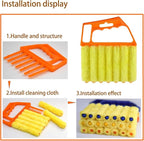 Blind Cleaner Duster Tool, Blinds Cleaner Tool, Extra Washable Blind Duster Sleeve - Microfiber Louver Cleaning Tool for Vents, Air Vent Cleaner and Dusting(2-Pack)