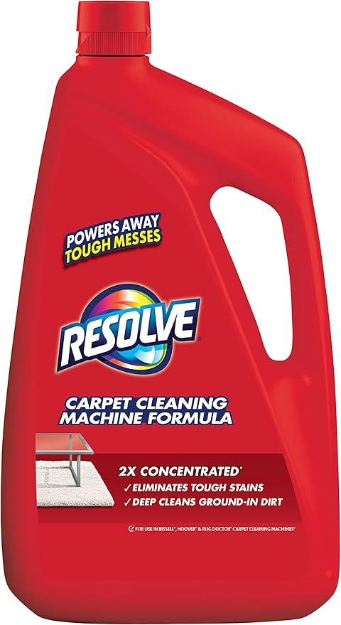 Resolve Carpet Steam Cleaner Solution, 22 fl oz Bottle, 2X Concentrate (Pack of 1)