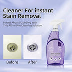 Oven Cleaner Spray with 18 Concentrated Tablets - Powerful Degreaser for Stovetop, Grill, Kitchen Grease, Bathroom, Multi-Surface Cleaning, Safe & No Harsh Fumes (Upgraded Formula)