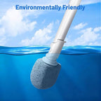 Upgrade Pumice Stone Toilet Bowl Cleaner,Bathroom Cleaner Brush Toilet Wand Refills with 30CM Long Handle for Remove Hard Water Stains with 1 Wand+ Pumice Stones (7 Pack)