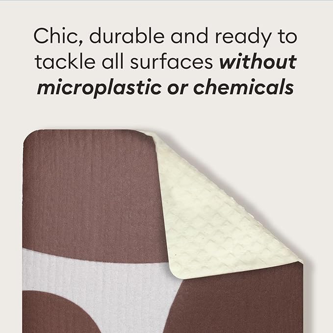 Vove Swedish Dishcloths 5-Pack, Coastal Calm - FSC Certified Cellulose & Cotton, Oeko-TEX Standard 100, Reusable Washable Kitchen Cleaning Cloths, Eco Friendly