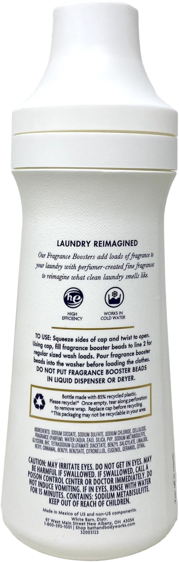 Bath & Body Works White Gardenia 2 Fabric Care Fragrance Boosters with a Natural Oats Bar Soap