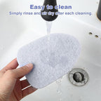 2Pcs Scouring Pads Grey Scrub Pads for Cleaning Reusable Scrub Sponge Non Scratch Fit Tub Tile Scrubber Brushes Cleaning for Kitchen Toilet Wall Tile Sink