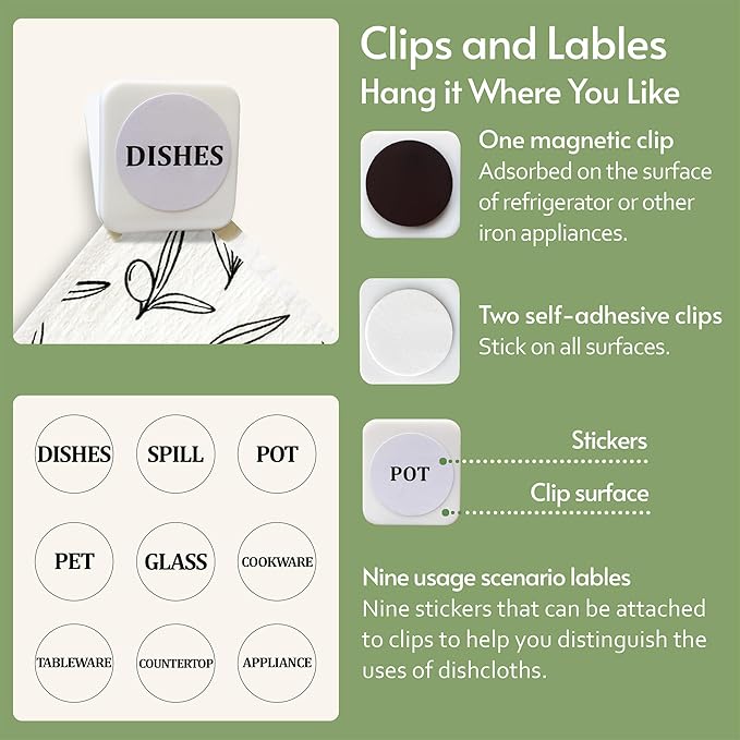 Swedish Dishcloths for Kitchen, 8 Pack Flower Reusable Paper Towels Washable, Non-Scratch Swedish Kitchen Towels, Super Absorbent Cellulose Dish Cloths, Eco Friendly