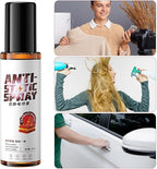 Anti Static Spray - Clothes Static Remover, Instant Travel Size 100ml | Fabric Electricity Eliminator for Shirts, Dresses, Jackets, Skirts, Sweaters, Pants, Daily Wear, Portable Clothing Solution