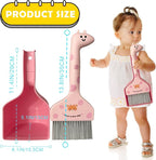 Mini Broom and Dustpan Set Cartoon Small Broom with Dustpan Combo Set Cute Cleaning Kit for Home Office Floor (Pink)