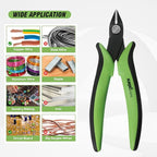 KATA 2-Pack Micro Wire Cutter For Electronics Flush cutter, Precision Side Cutting for Electronics, Craft, Jewelry, Soft Copper, Wire Cables, Floral, Zip tie