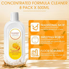 8 Pack 4000ml Floor Cleaning Solution Compatible with Tineco Floor One Ifloor Series Floors Cleaner Refill Solution Wet Dry Vacuum Mops Solutions(Orange Scent)