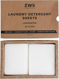 Laundry Detergent Sheets | Unscented, Hypoallergenic Laundry Strips for Sensitive Skin | Eco-Friendly, Plastic-Free Detergent for HE and Standard Machines