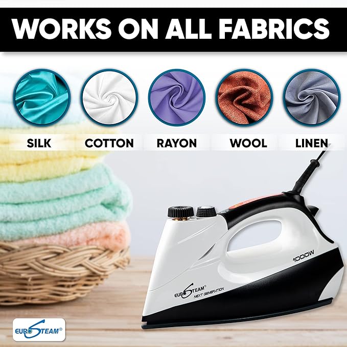 Next Generation Iron - Powerful Steam with Built-in Boiler - No Temperature Setting for All Fabrics - Experience Professional-Quality Ironing