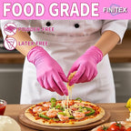 FINITEX Nitrile Disposable Latex-Free Gloves - 3.5mil 100/1000PCS Powder-Free Latex Free Cleaning Medical Exam Food Gloves