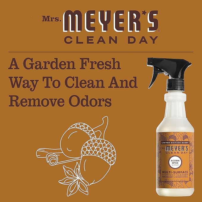 Mrs. MEYER'S CLEAN DAY Variety, 1 Multi-Surface Cleaner, 16 OZ, 1 Multi-Surface Cleaner, 16 OZ, 1 CT (Acorn Spice + Mum)