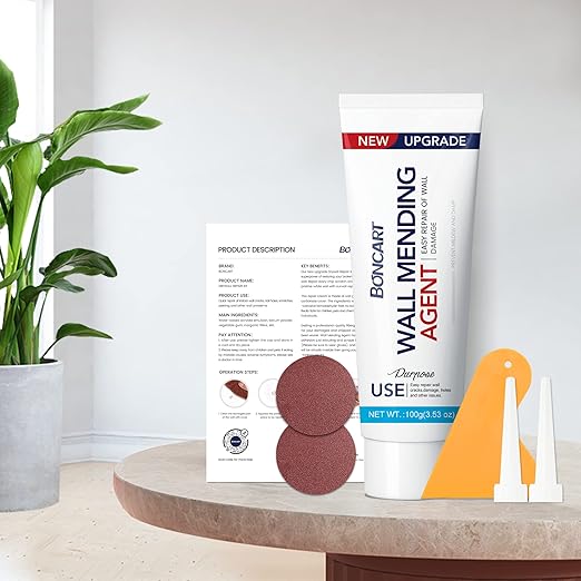 Drywall Repair Kit,2 Pack Wall Mending Agent,Wall Spackle with Scraper, Wall Surface Hole Fill Quick and Easy Solution