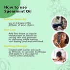 Spearmint Essential Oil, 100% Pure Natural Spearmint Oil for Diffuser, Face, Skin, Hair Care - Refreshing Aroma - 10mL