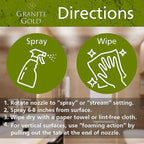 Granite Gold Shower Cleaner Spray For for Quartz, Granite, Marble, Ceramic, and Other Stone Tub Surfaces, 64 Fl Oz & 24 Fl Oz