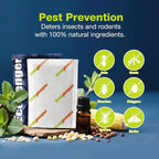 EcoVenger Pest Control Aroma Sachets 12-PK, Sachet Bags for Natural Insect Repellent, Moths, Mosquitoes, Roaches, Centipede, Spiders, Mice, Peppermint/Cedar/Lemongrass, 100% Natural, Child & Pet Safe