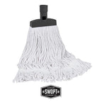SWOPT 18” Microfiber Dust Mop, Microfiber Flexible Duster, Cotton Mop + 60" Steel Handle, Combo — Cleaning Heads With Long Handle Interchangeable With All SWOPT Cleaning Products — Machine Washable