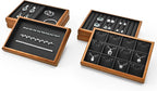 Oirlv Solid Wood Stackable Jewelry Organizer Tray Jewelry Drawer Organizer(Black)