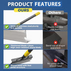 Garden Flat Scraper, 60" Multifunctional Cleaning Shovel, Heavy Duty Manual Weeder Metal Floor Scraper Garden Tool for Scraping, Ice Remove, Lawn Digging, Weeding, Edging