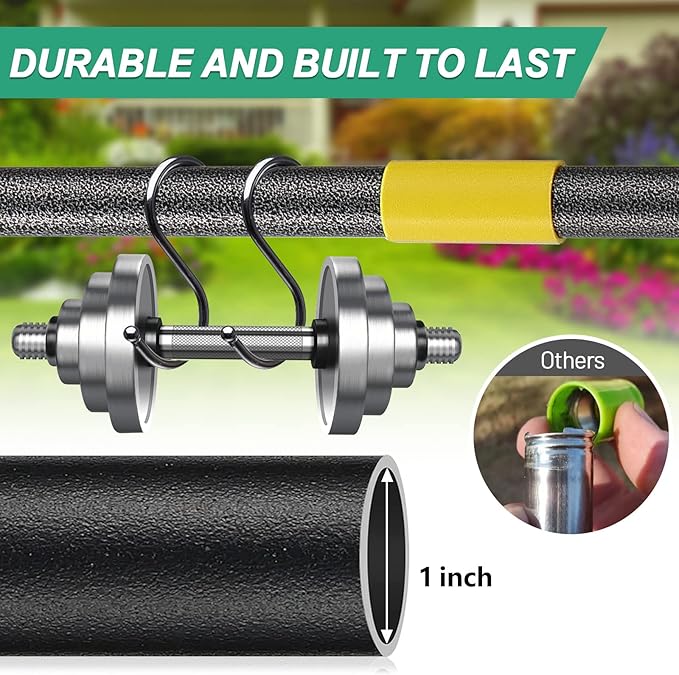 COCONUT Lawn Leveling Rake, 17x10 Heavy Duty Metal Head with Stainless Steel Grip, Adjustable Handle Dirt Ground Level Tool for Yard Garden (72 Inch)