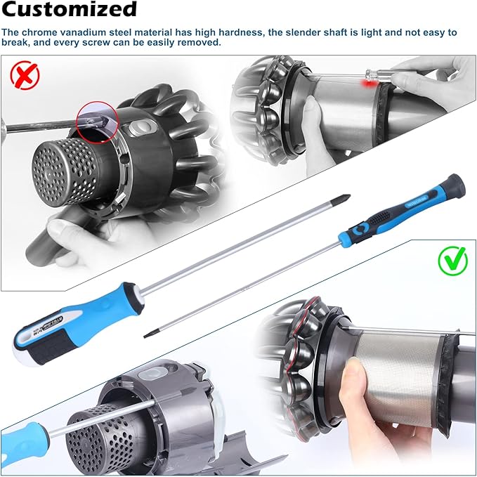 Special Tools Compatible with Dyson V6 V7 V8 V10 V11 V12 V15 Vacuum Cleaner Special Maintenance and Cleaning Disassembly Tool Screwdriver Set Disassembly Crowbar