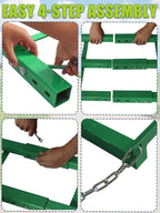 6ft Heavy Duty Drag Harrow for ATV, UTV, Tractor - Adjustable Tow Behind Leveling Rake with Weight Tray for Driveway Grader, Lawn, Field, Pasture, Food Plot Maintenance, Green(72 inch)