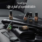 Gentleman Fragrance Oils Set, Essential Oil for Diffuser, Diffuser Oil, Use for Soap Candle Making, Sandalwood, Cedar, Rum, Leather, Smoky Oud, and Frankincense & Myrrh