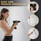 Drywall Repair Clips,Easy Install Drywall Clips 1/2 Inch,Professional Hole Repair Patch Kit for Wall and Sheetrock, Strong Metal Backing Clips with Screws for Home Improvement(Silver-52)