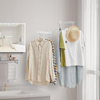 JOOM Laundry Drying Rack Wall Mounted Clothes Drying Rack Clothes Hanger White