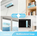 6 ft Extendable Dusters for Cleaning Compatible with Swiffer, Super Long Handle Dusting Wand Kit with 10 Refills, 360 Degree Heavy Duty Microfibers Dust Removing Tool for Ceiling Fan Wall