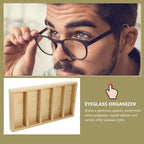 Sunglasses Organizer Tray with 5 Compartments Eyeglass Display Rack Eyewear Storage for Home and Office Desk