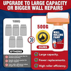 White Paint for Wall, 500g White Touch up Paint for Walls, Waterproof Whites Wall Paints, Quick-Drying Walls Repair Kit, Ready to Use Interior Paints, Covers Stains, Graffiti
