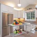 STABLEINK NSF Stainless Steel Table 24 x 60 Inches 5ft, Metal Prep & Work Tables with Adjustable Undershelf, for Commercial Kitchen, Restaurant, Hotel and Garage