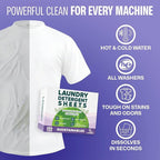 Sudstainables Laundry Detergent Sheets (200 Loads) – Eco-Friendly, Plastic-Free, Zero Waste, Laundry Washing Machines Soap Sheets; Dissolvable, Space-Saving Strips for Travel (Lavender)