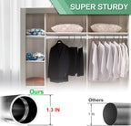 Closet Rod - 17-100 Inches, 1.3 Inch Diameter Heavy Duty Closet Rods Extender Hanging - Metal Matte White Adjustable Clothes Hanging Bar, for Closet, Bathroom, Windows