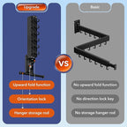 Drying Rack Clothing, Retractable Clothes Drying Rack,Wall Mounted Laundry Rack, Laundry Drying Rack Wall Mount,Collapsible Clothes Rack,can Fold Upward & Left & Right,Black Color