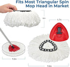 Matthew Cleaning 12Pack White Microfiber Spin Mop Replacement Head Compatible with EasyWring Spin Mop Replace Head-EasyWring High Absorbency,Machine Washable,Microfiber Spin Mop Refills