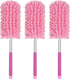 Mini Duster for Cleaning, 360° Bendable Hand Dusters with Extension Pole, Washable Small Duster for Car Interior, Office, Furniture