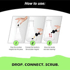 The Glass Cleaner Magnetic Kit | Mini/Small, 9.5 mm Size | For Water Pipes, Vases, Windows, Aquariums and Small & Unique Sizes | Cleans Hard to Reach Stain | Magnet Glass Cleaner | Free Scrubber Pads